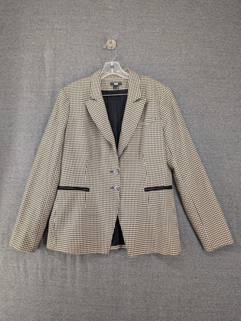 PAIGE Black and White Houndstooth Blazer